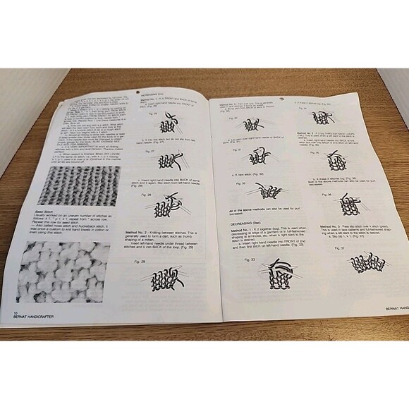 Learn To Knit By Bernat Vintage Book No 653 Booklet - Picture 4 of 5